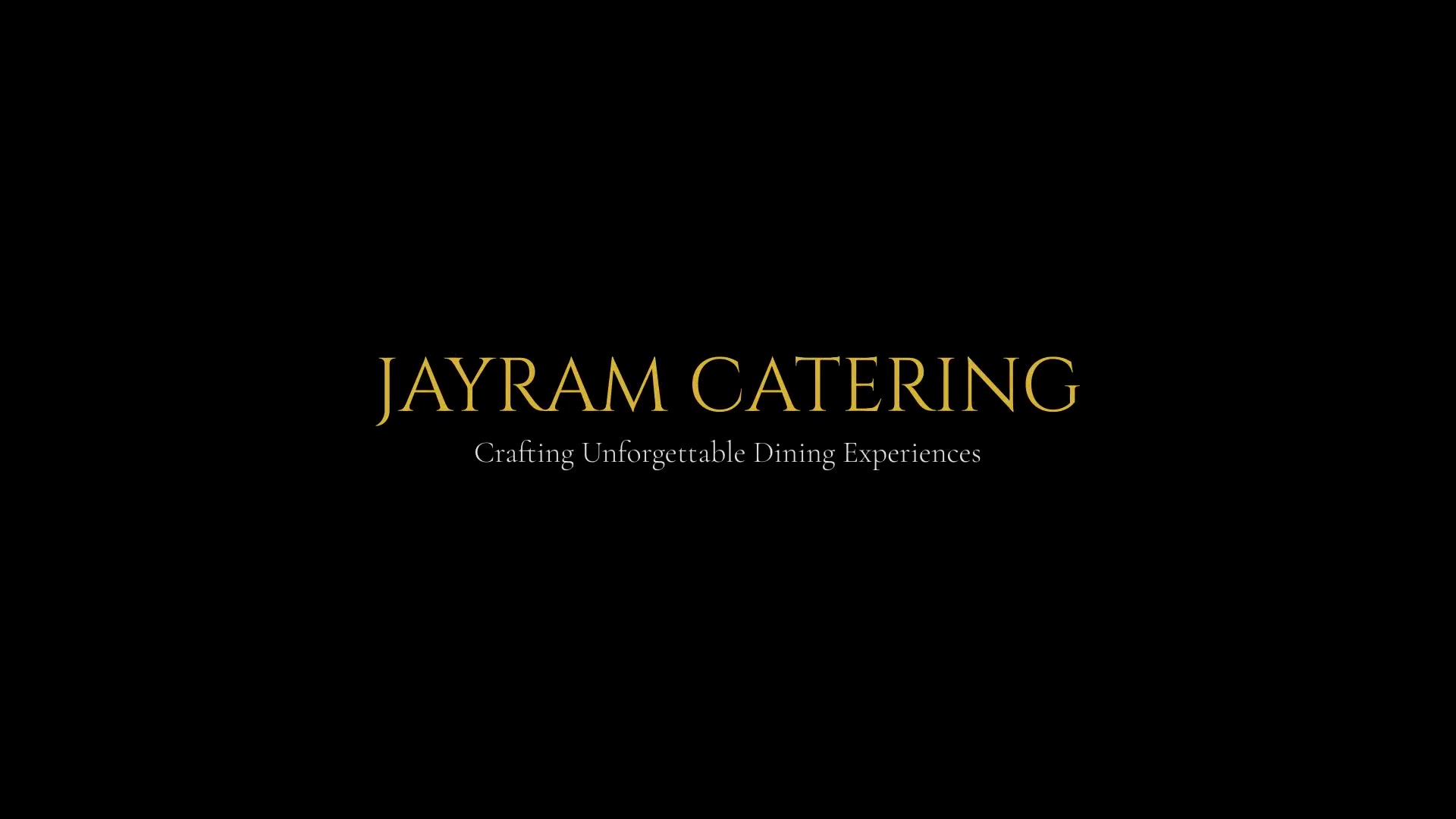 Jayram Catering promotional video showing guests dining and staff serving at a live event